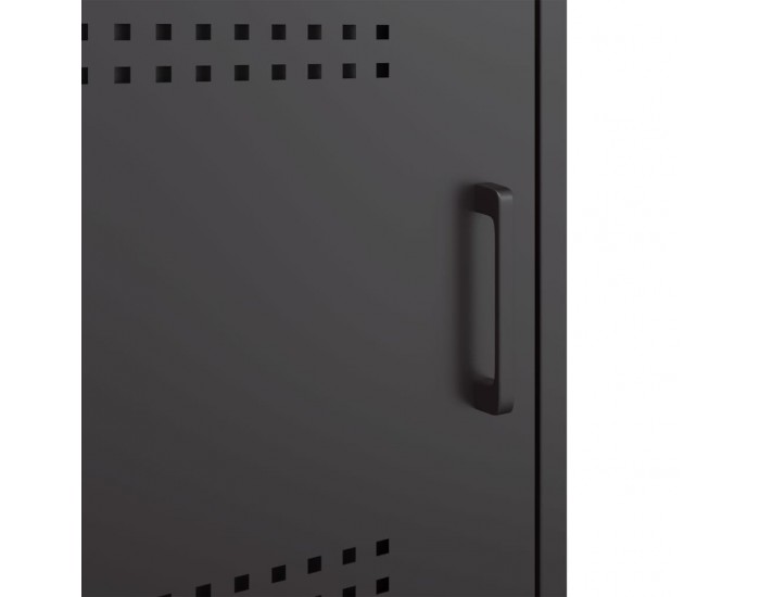 Sonata H Нощно шкафче 2 бр черно 36x39x50,5 см стомана