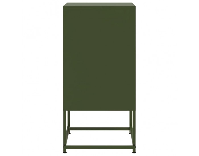Sonata Noptiere, 2 buc., verde olive, 36x39x78 cm, oțel