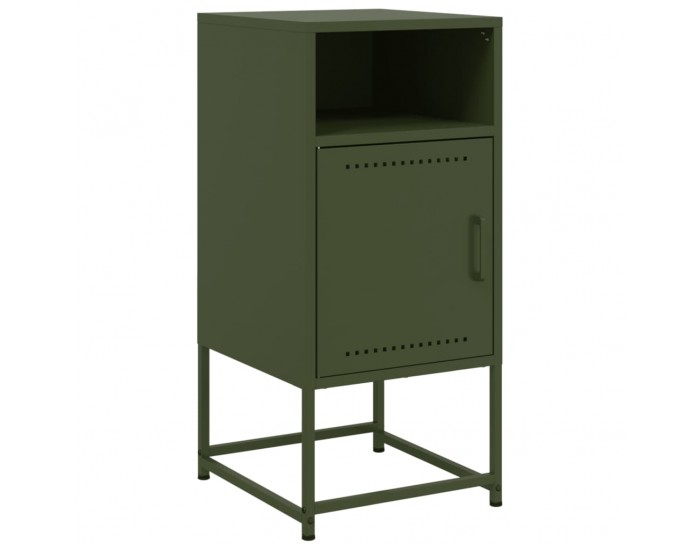 Sonata Noptiere, 2 buc., verde olive, 36x39x78 cm, oțel