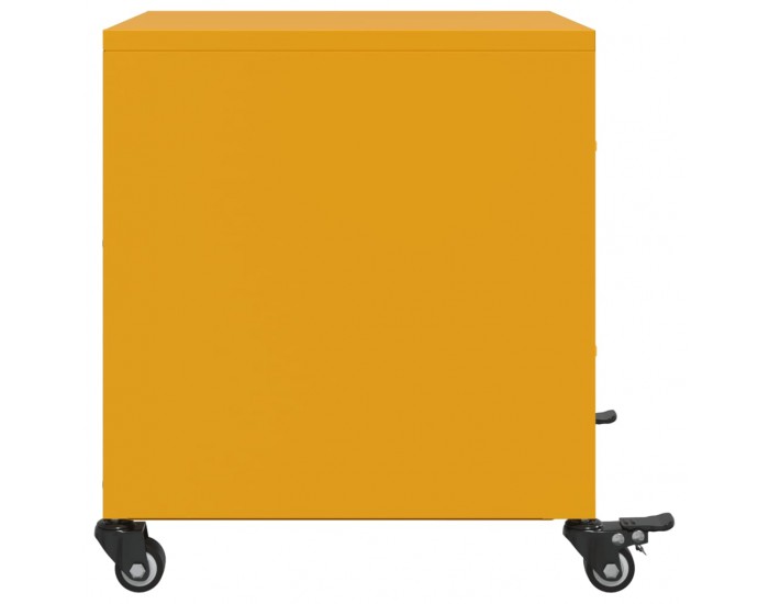 Sonata H Нощни шкафчета 2 бр горчица жълто 36x39x43,5 см стомана