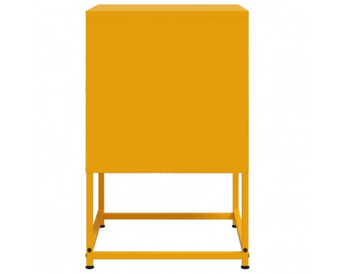 Sonata H Нощни шкафчета 2 бр горчица жълто 36x39x60,5 см стомана