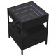 Sonata H Нощна масичка с Infinity LED черна 40x40x51 см