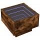 Sonata H Нощна масичка с Infinity LED, опушен дъб, 40x40x30 см
