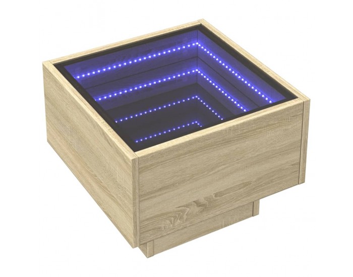 Sonata H Нощна масичка с Infinity LED сонома дъб 40x40x30 см