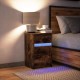 Sonata H Нощно шкафче с LED осветление, опушен дъб, инженерно дърво
