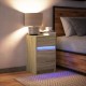 Sonata H Нощно шкафче с LED осветление, дъб сонома, инженерно дърво