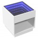 Sonata H Нощна масичка с Infinity LED бяла 50x50x50 см