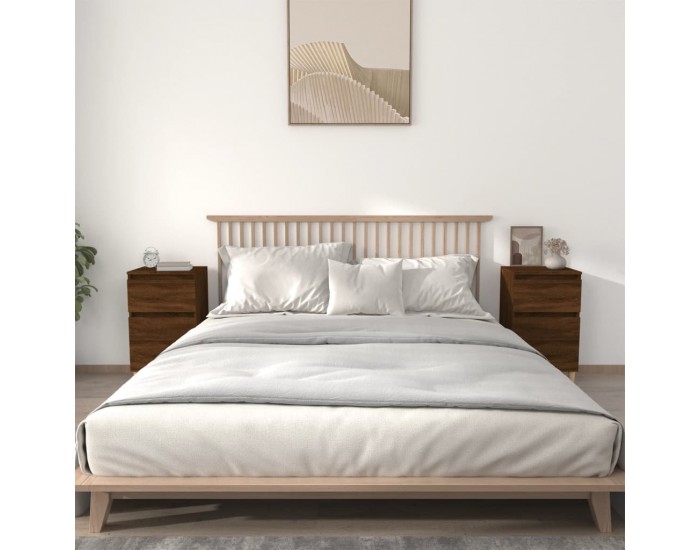 Sonata Noptiere, 2 buc., stejar maro, 40x35x70 cm