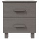 Sonata H Нощни шкафчета HAMAR 2 бр светлосиви 40x35x44,5 см бор масив