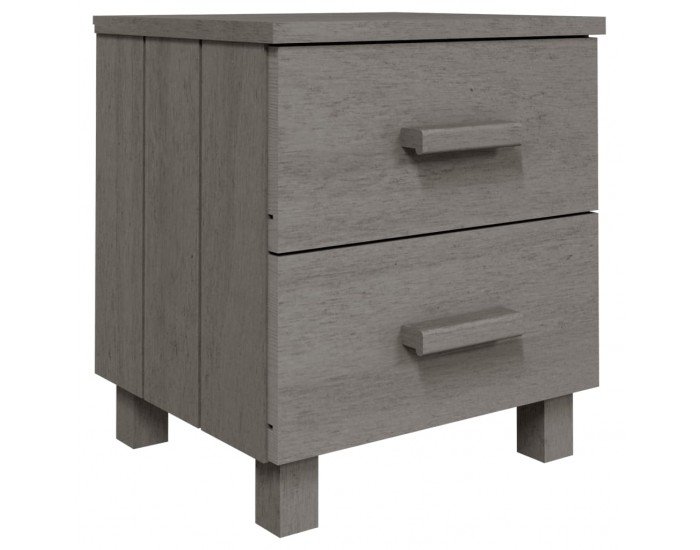 Sonata H Нощни шкафчета HAMAR 2 бр светлосиви 40x35x44,5 см бор масив