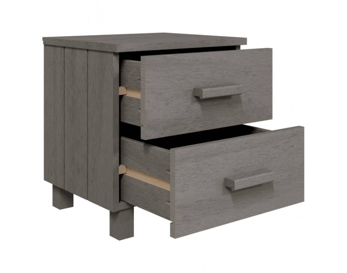 Sonata H Нощни шкафчета HAMAR 2 бр светлосиви 40x35x44,5 см бор масив
