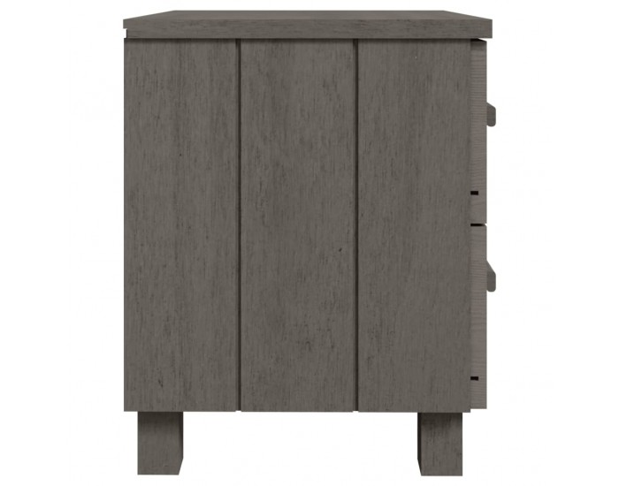 Sonata H Нощни шкафчета HAMAR 2 бр светлосиви 40x35x44,5 см бор масив