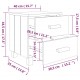 Sonata H Нощни шкафчета HAMAR 2 бр светлосиви 40x35x44,5 см бор масив