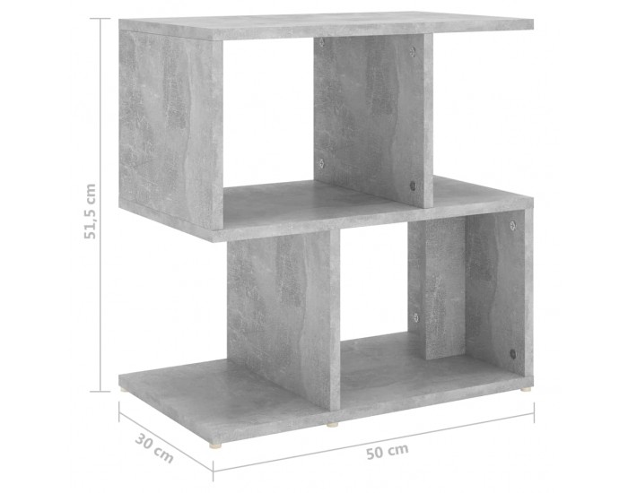 Sonata H Нощни шкафчета 2 бр бетонно сиви 50x30x51,5 см инженерно дърво