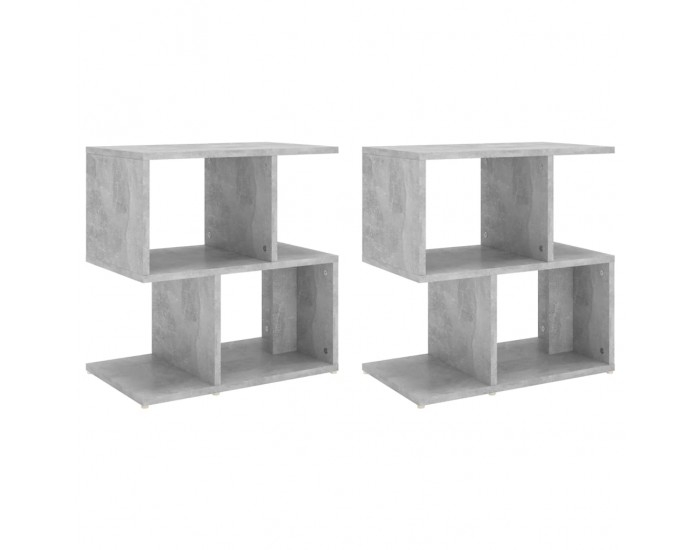 Sonata H Нощни шкафчета 2 бр бетонно сиви 50x30x51,5 см инженерно дърво