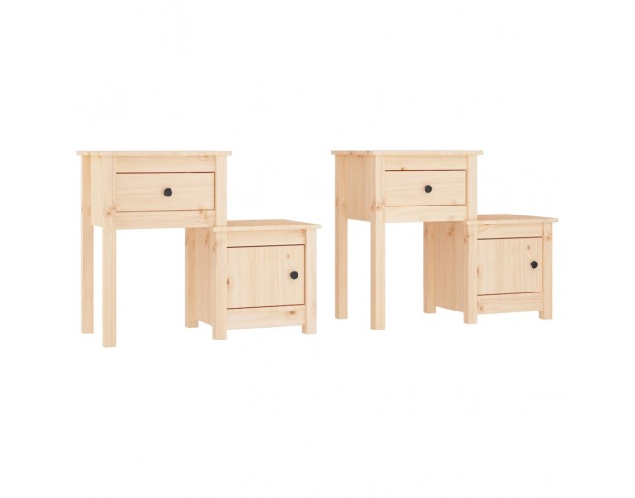 Sonata H Нощни шкафчета, 2 бр, 79,5x38x65,5 см, борово дърво масив