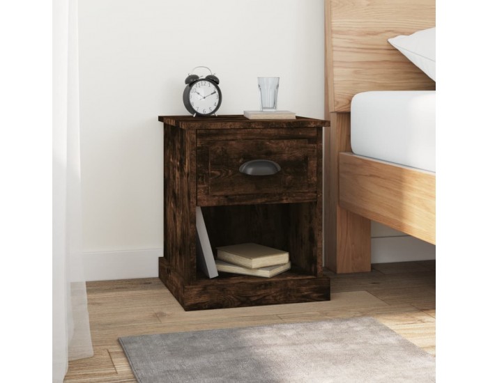 Sonata H Нощни шкафчета 2 бр опушен дъб 39x39x47,5 см инженерно дърво
