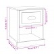 Sonata H Нощни шкафчета 2 бр опушен дъб 39x39x47,5 см инженерно дърво