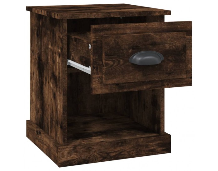 Sonata H Нощни шкафчета 2 бр опушен дъб 39x39x47,5 см инженерно дърво