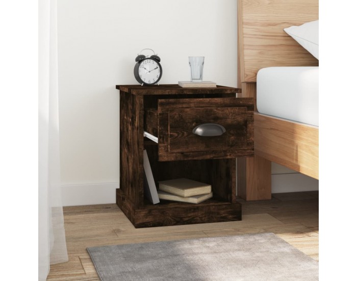 Sonata H Нощни шкафчета 2 бр опушен дъб 39x39x47,5 см инженерно дърво