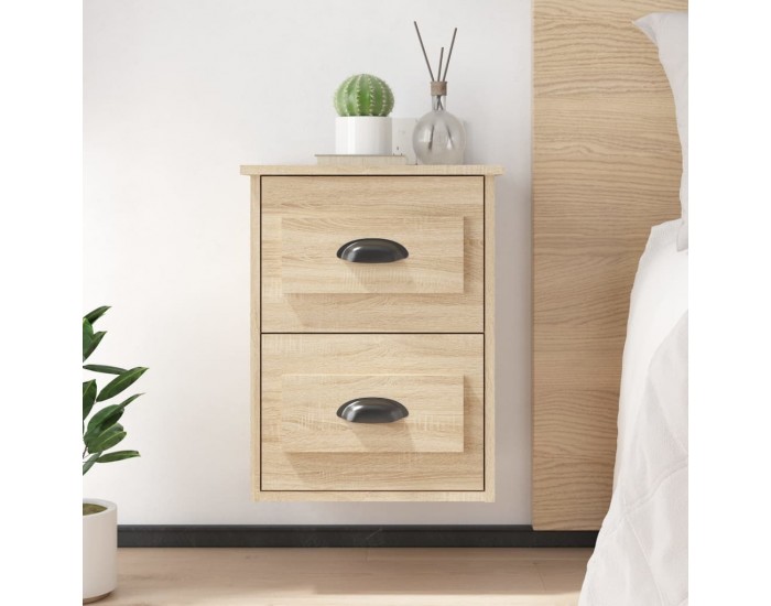 Sonata H Нощни шкафчета за стенен монтаж 2 бр сонома дъб 41,5x36x53 см