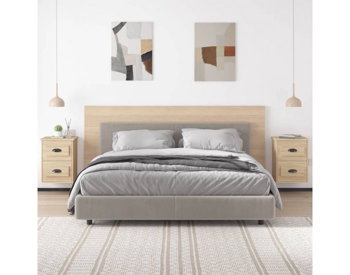 Sonata H Нощни шкафчета за стенен монтаж 2 бр сонома дъб 41,5x36x53 см