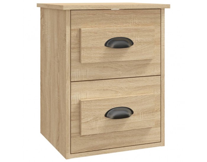 Sonata H Нощни шкафчета за стенен монтаж 2 бр сонома дъб 41,5x36x53 см