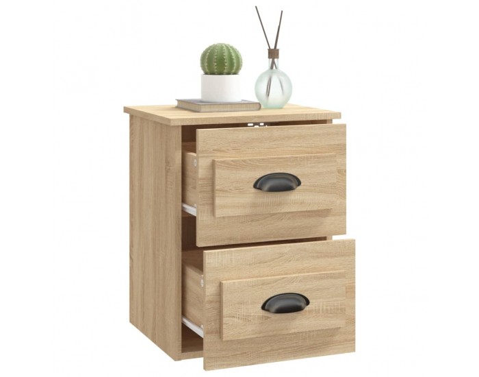 Sonata H Нощни шкафчета за стенен монтаж 2 бр сонома дъб 41,5x36x53 см