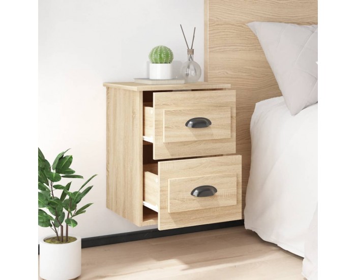 Sonata H Нощни шкафчета за стенен монтаж 2 бр сонома дъб 41,5x36x53 см