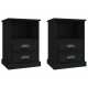 Sonata H Нощни шкафчета, 2 бр, черно, 43x36x60 см