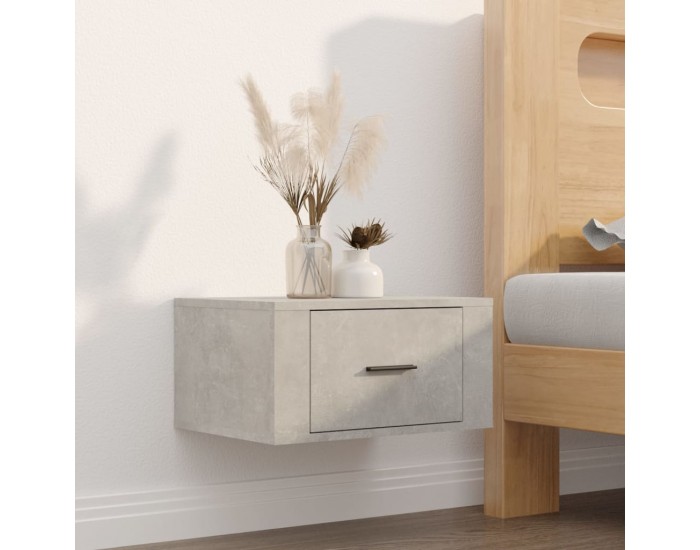 Sonata H Нощни шкафчета за стенен монтаж 2 бр бетонно сиви 50x36x25 см