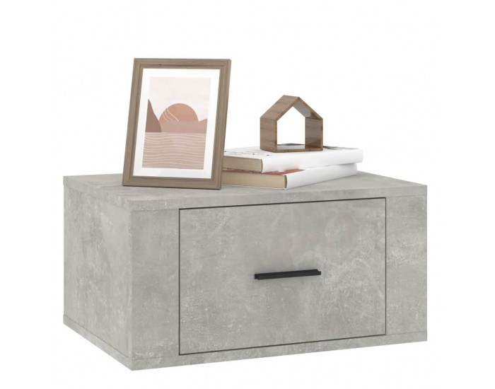 Sonata H Нощни шкафчета за стенен монтаж 2 бр бетонно сиви 50x36x25 см