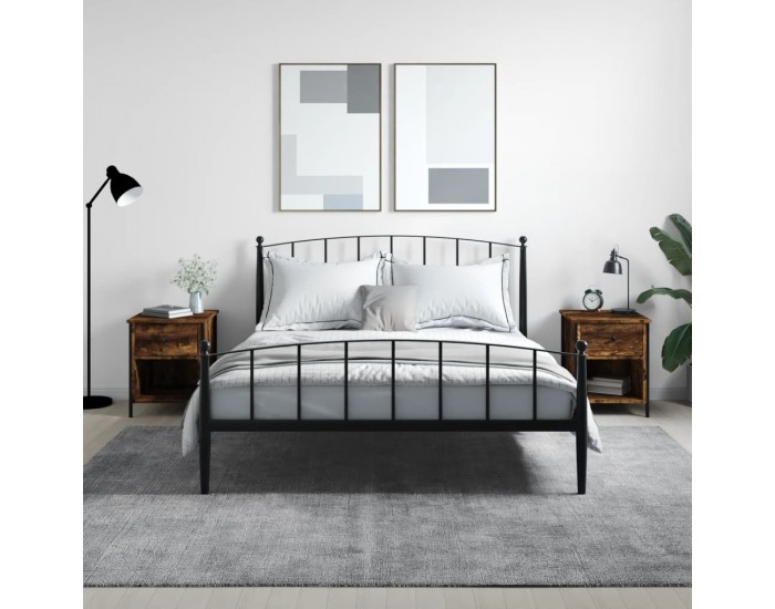 Sonata H Нощни шкафчета 2 бр опушен дъб 40x42x50 см инженерно дърво