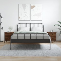 Sonata H Нощни шкафчета 2 бр кафяв дъб 40x42x50 см инженерно дърво - Noptiere