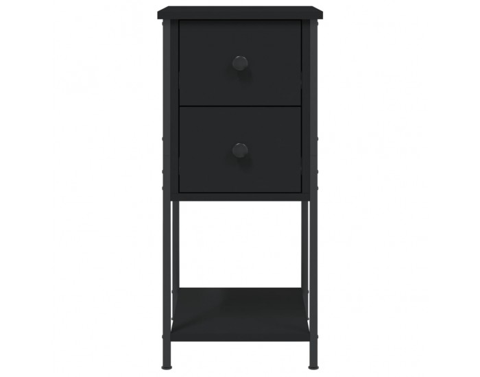 Sonata Noptiere, 2 buc., negru, 32x42x70 cm, lemn compozit