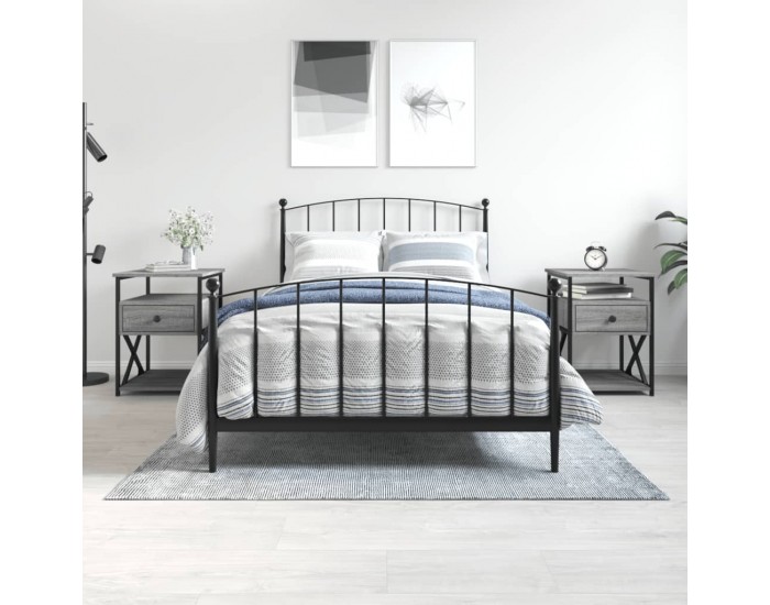 Sonata H Нощни шкафчета 2 бр сив сонома 40x42x55 см инженерно дърво