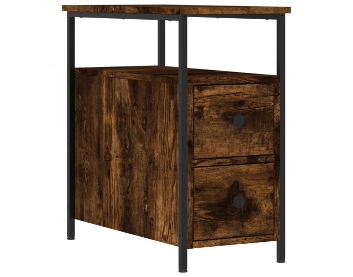 Sonata H Нощни шкафчета 2 бр опушен дъб 30x60x60 см инженерно дърво