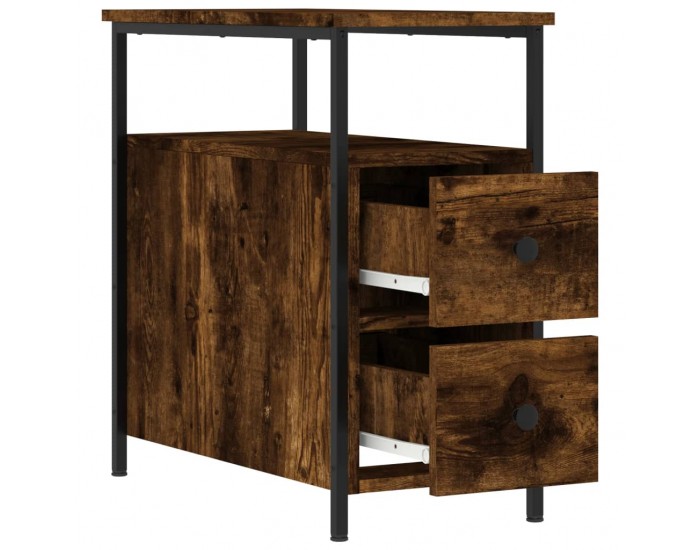 Sonata H Нощни шкафчета 2 бр опушен дъб 30x60x60 см инженерно дърво