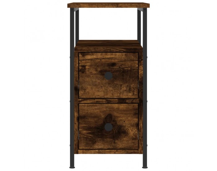 Sonata H Нощни шкафчета 2 бр опушен дъб 30x60x60 см инженерно дърво