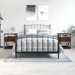 Sonata H Нощни шкафчета 2 бр кафяв дъб 40x42x55 см инженерно дърво - Noptiere