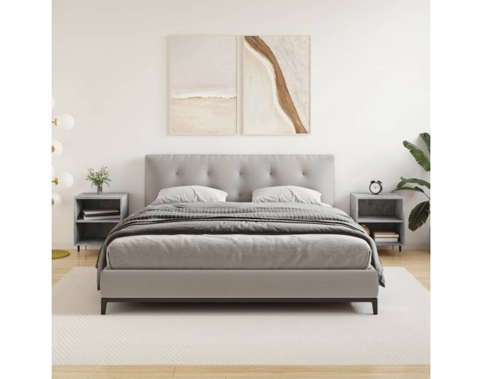 Sonata H Нощни шкафчета 2 бр бетонно сиво 40x30x50 см инженерно дърво