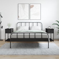 Sonata H Нощни шкафчета 2 бр черни 30x60x60 см инженерно дърво - Noptiere