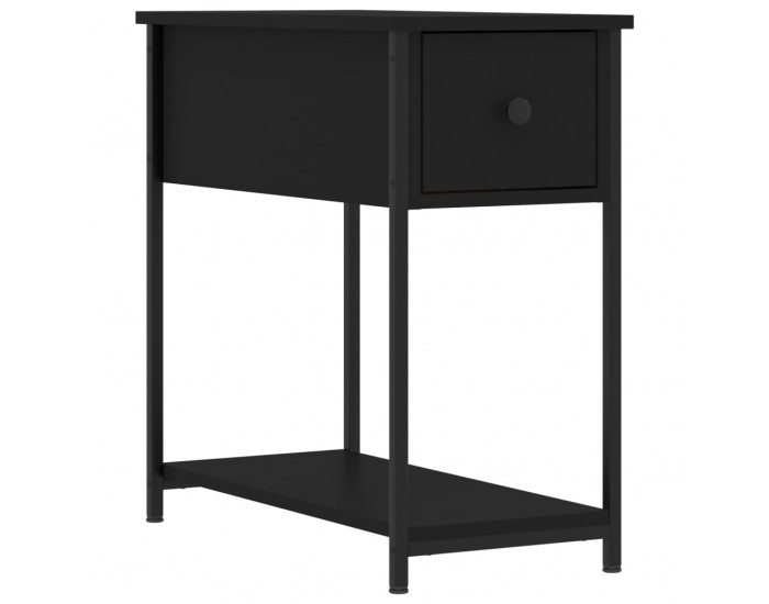 Sonata Noptiere, 2 buc., negru, 30x60x60 cm, lemn prelucrat