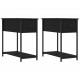 Sonata Noptiere, 2 buc., negru, 30x60x60 cm, lemn prelucrat