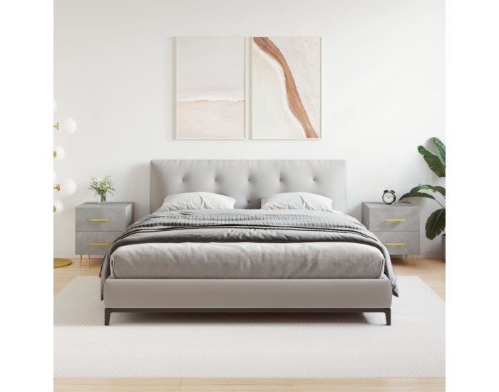 Sonata H Нощни шкафчета 2 бр бетонно сиво 40x35x47,5 см инженерно дърво