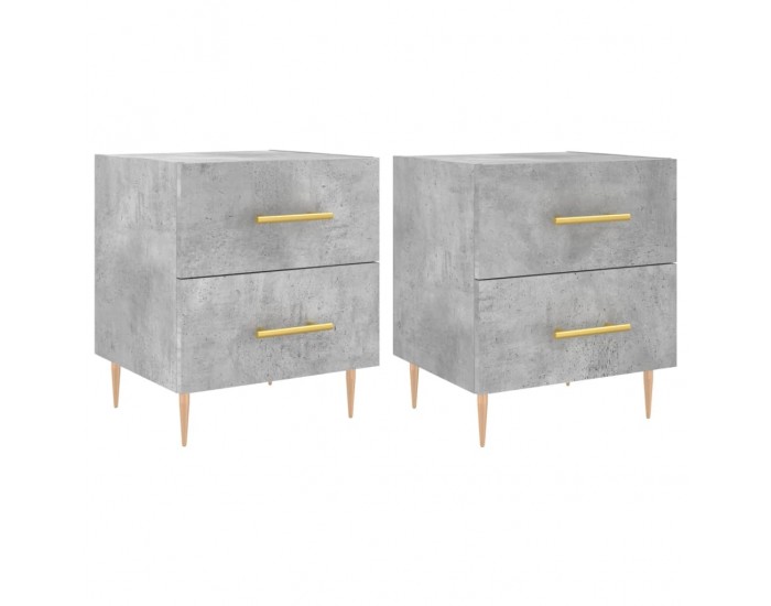 Sonata H Нощни шкафчета 2 бр бетонно сиво 40x35x47,5 см инженерно дърво