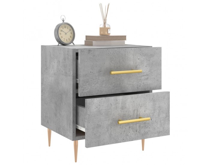 Sonata H Нощни шкафчета 2 бр бетонно сиво 40x35x47,5 см инженерно дърво