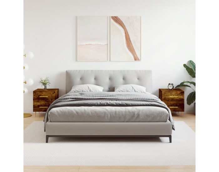 Sonata H Нощни шкафчета 2 бр опушен дъб 40x35x47,5 см инженерно дърво