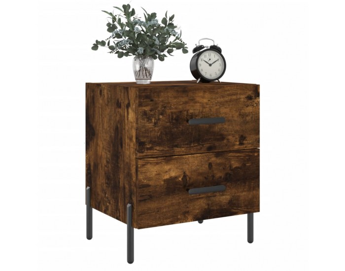 Sonata H Нощни шкафчета 2 бр опушен дъб 40x35x47,5 см инженерно дърво