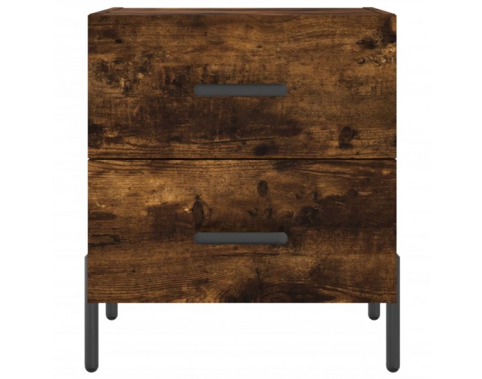 Sonata H Нощни шкафчета 2 бр опушен дъб 40x35x47,5 см инженерно дърво